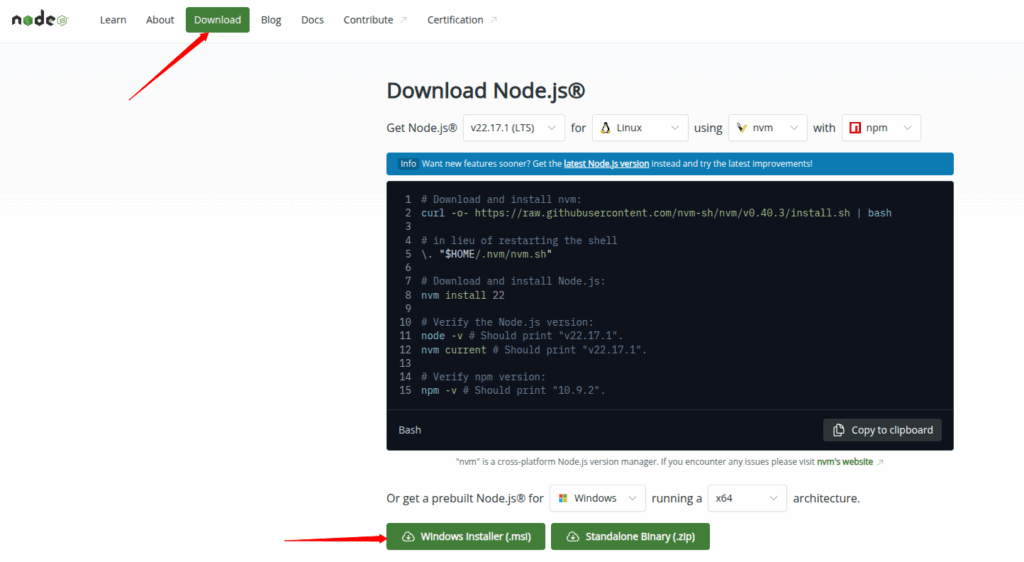 Upgrade Node
