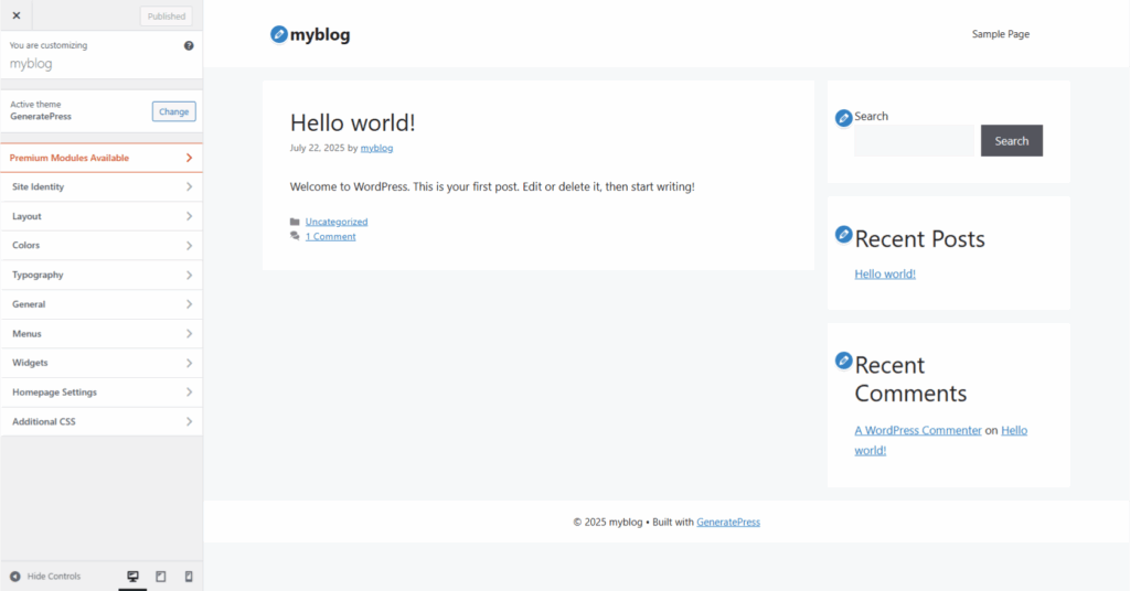 GeneratePress Theme