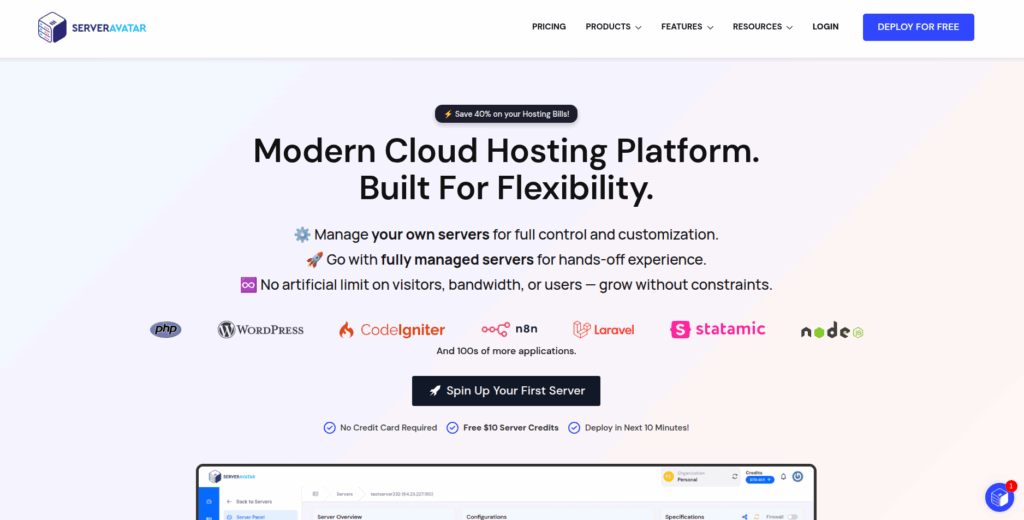 ServerAvatar Laravel Hosting