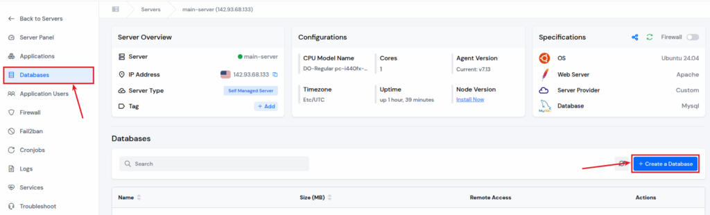 Database Create