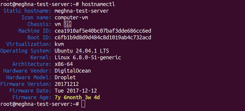 hostnamectl - ServerAvatar