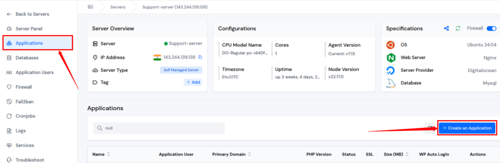 Create Application