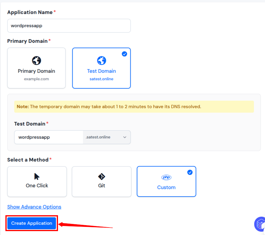 WordPress Application