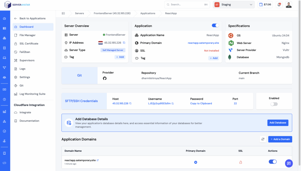 Cloudflare Integration-ServerAvatar