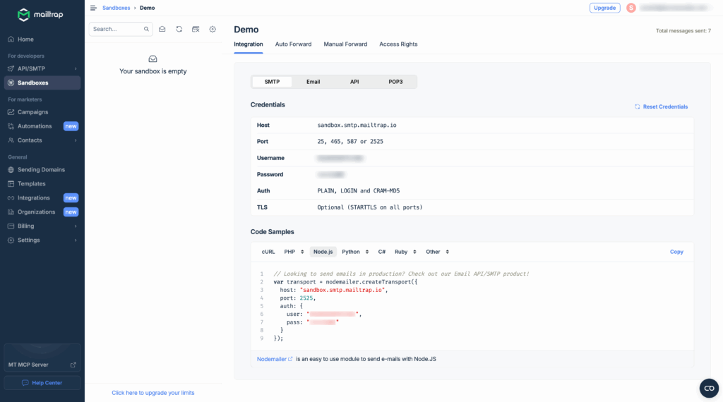 Node Mailer Setup