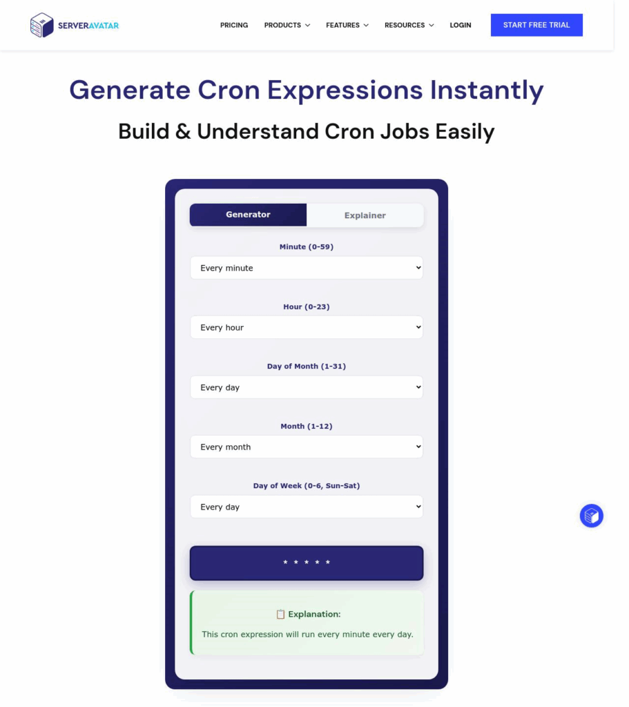 Cron Job Generator - ServerAvatar