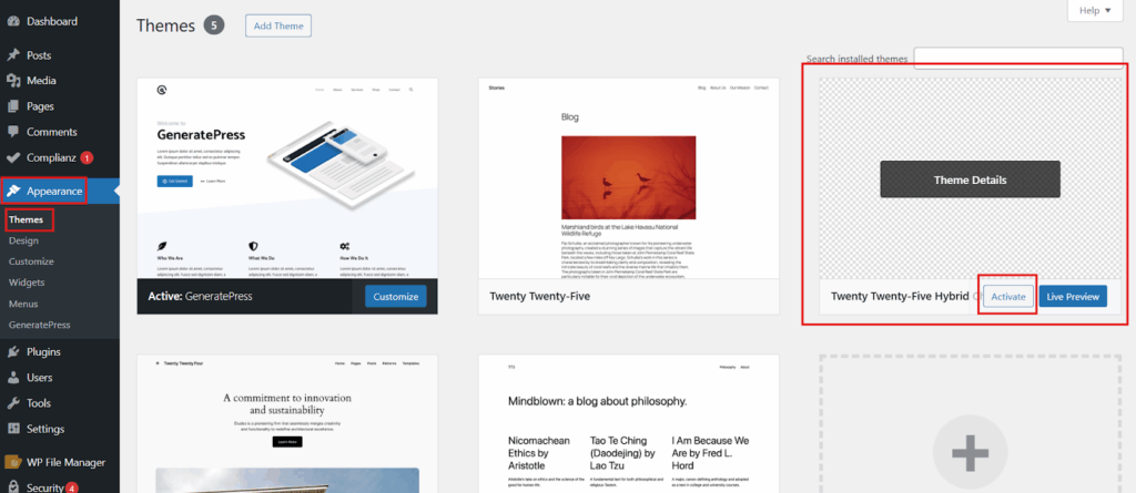 WordPress Hybrid Theme