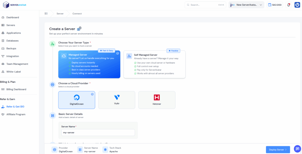 Managed Cloud Hosting- ServerAvatar