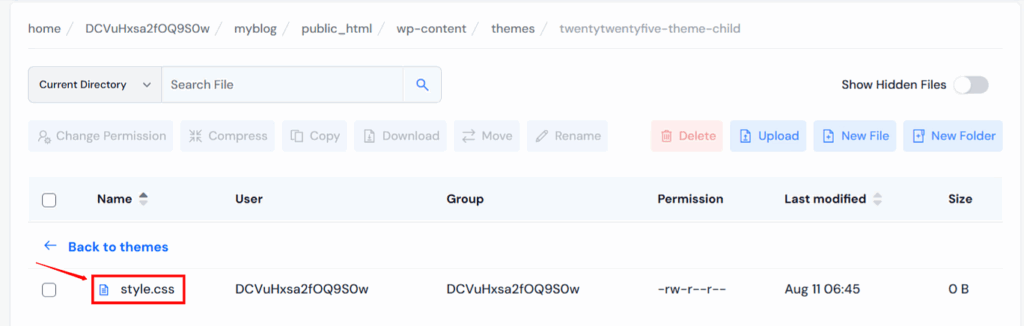 Create file Style.css - ServerAvatar 