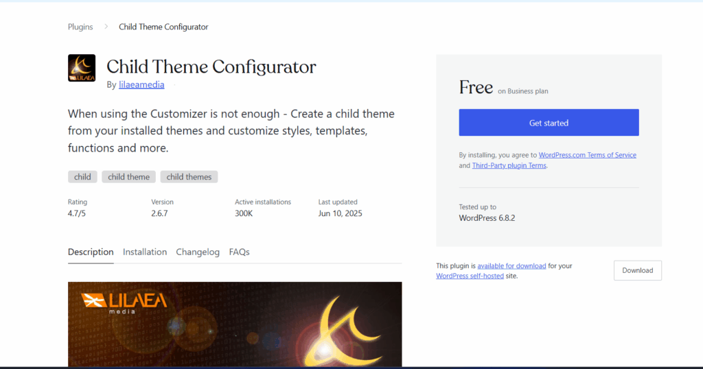 Child Theme Configuration Plugin - ServerAvatar