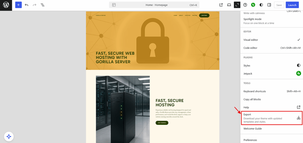 Export WordPress Website -ServerAvtar
