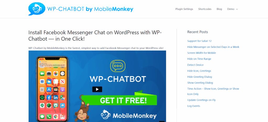 MobileMonkey WordPress Chat - ServerAvatar
