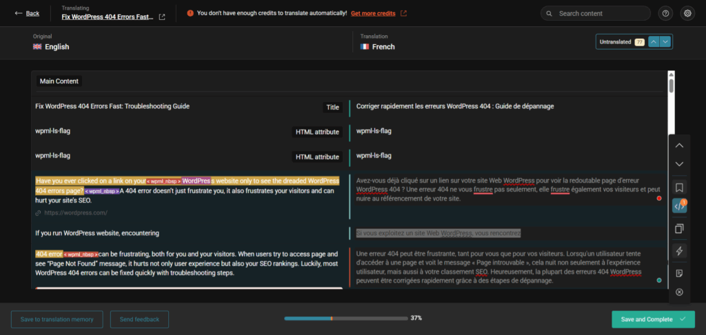 Translate Manually - ServerAvatar