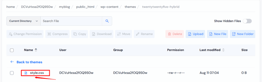 Edit style.css - ServerAvatar 