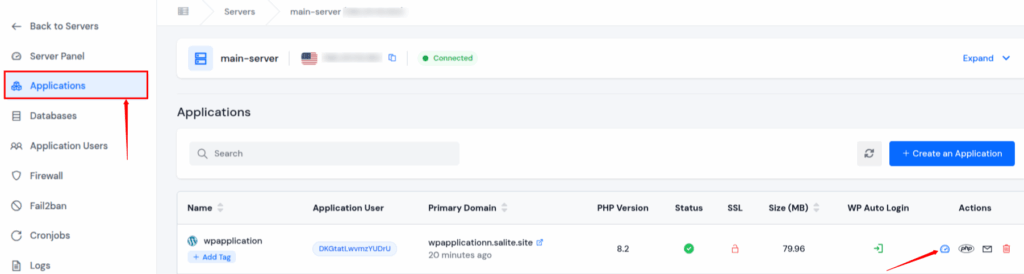 Application Dashboard
