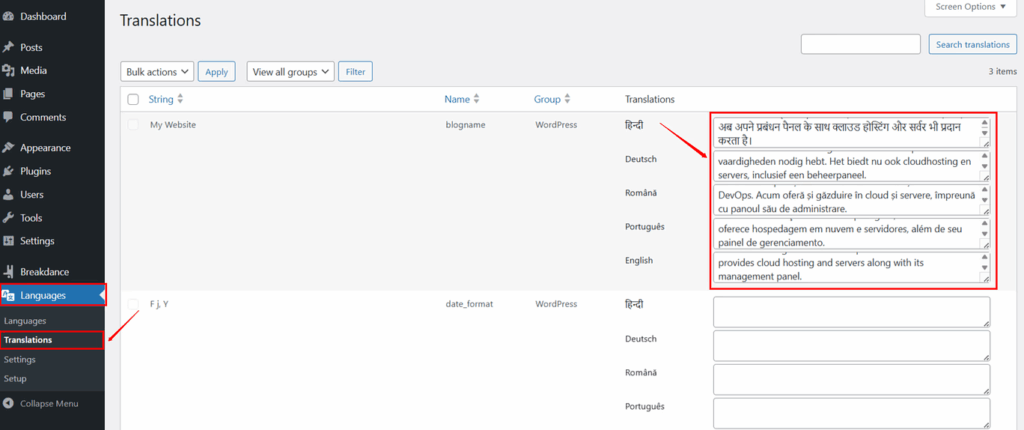 Language Translation Sample - ServerAvatar
