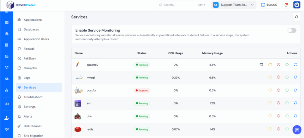Services - ServerAvatar
