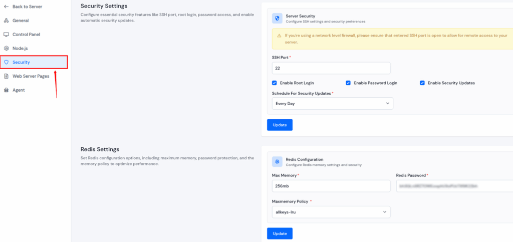 Security - ServerAvatar