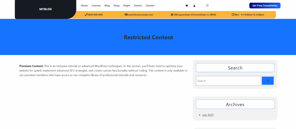 Restricted Content - ServerAvatar
