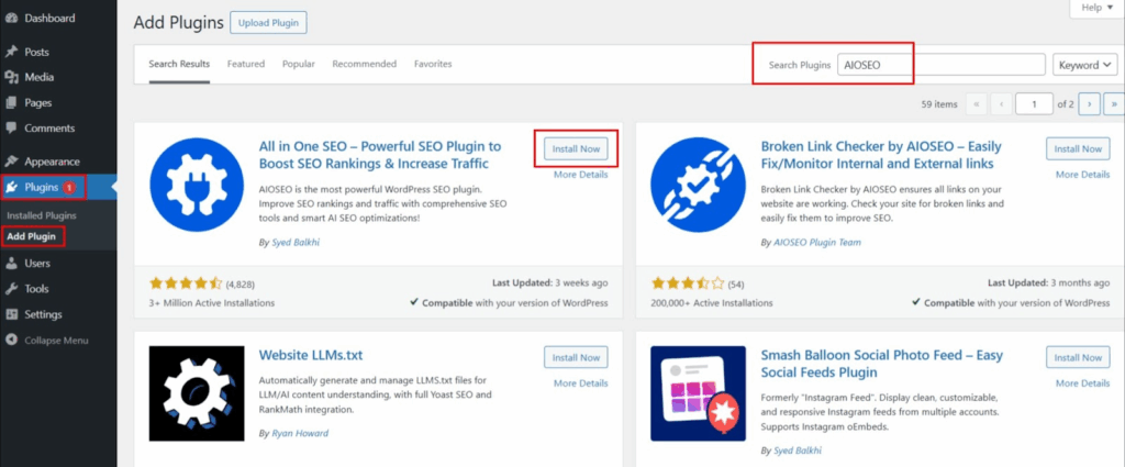 AISEO Plugin Install - ServerAvatar