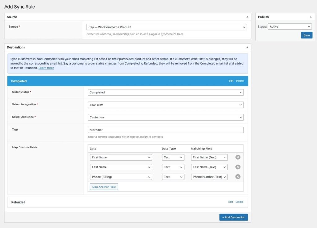 woocommerce purchased product sync - ServerAvatar