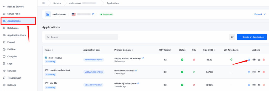 server panel - ServerAvatar