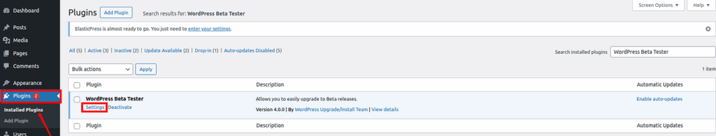 plugin settings - WordPress 6.9