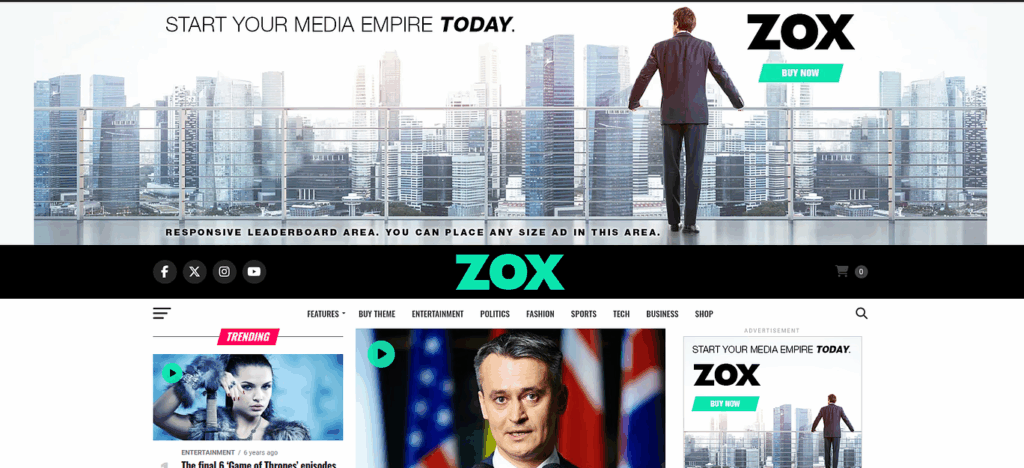 WordPress Affiliate Themes - Zox News