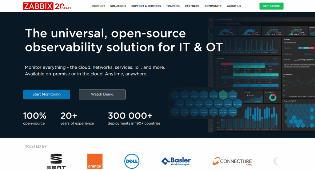 UptimeRobot alternatives - zabbix