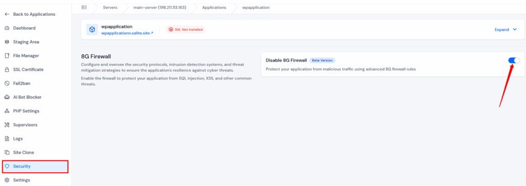 Sercurity - ServerAvatar