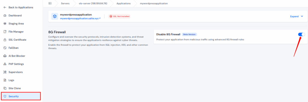 Security - ServerAvatar