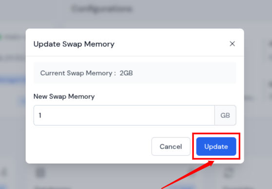 Update Swap - ServerAvatar