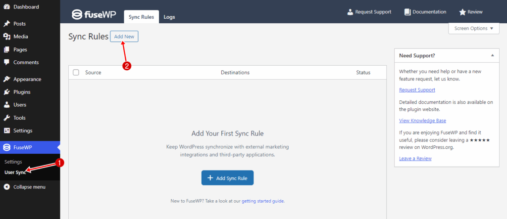 fuse wp add new rule - ServerAvatar