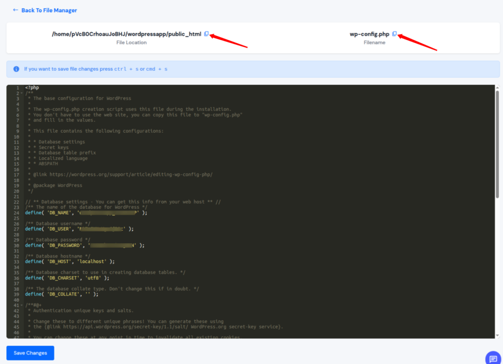 ServerAvatar v7.15.3 - Copy file path