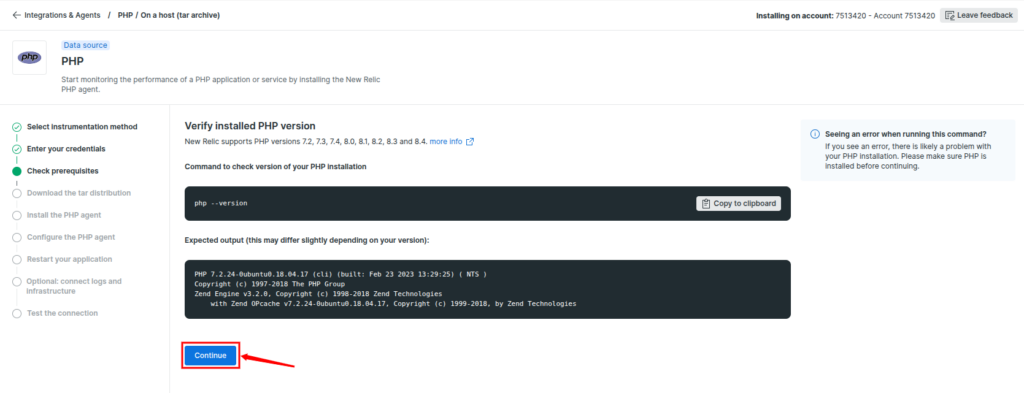New Relic Monitoring - check Prerequisites 