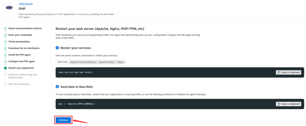 New Relic Monitoring - restart your application