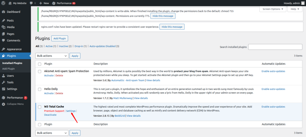 Plugin settings - Redis Full-Page Caching