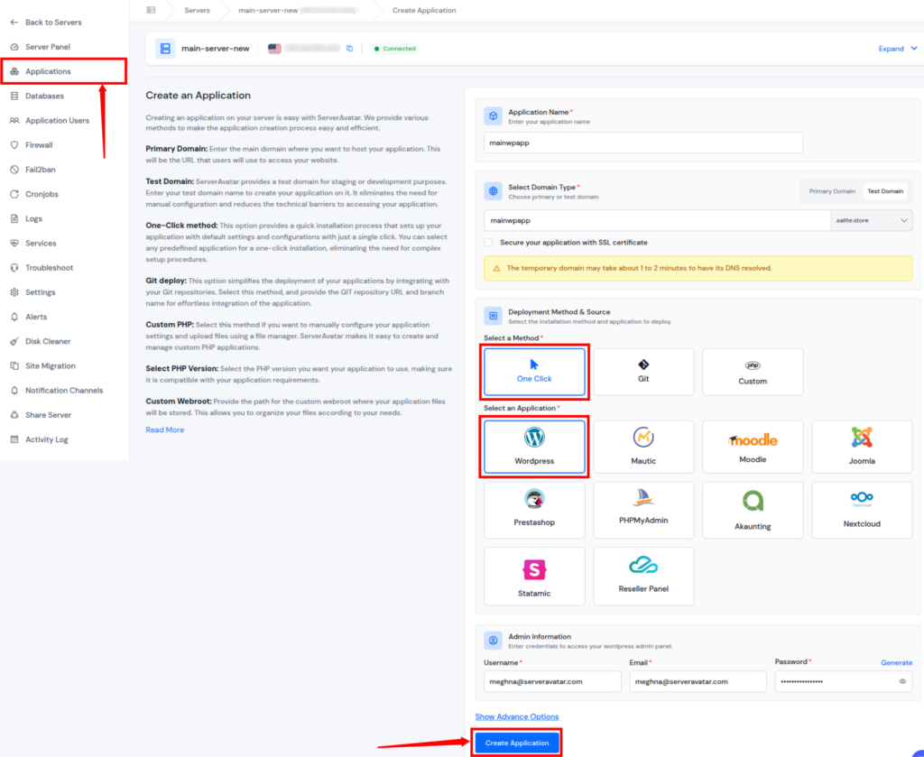 Server Panel - ServerAvatar 