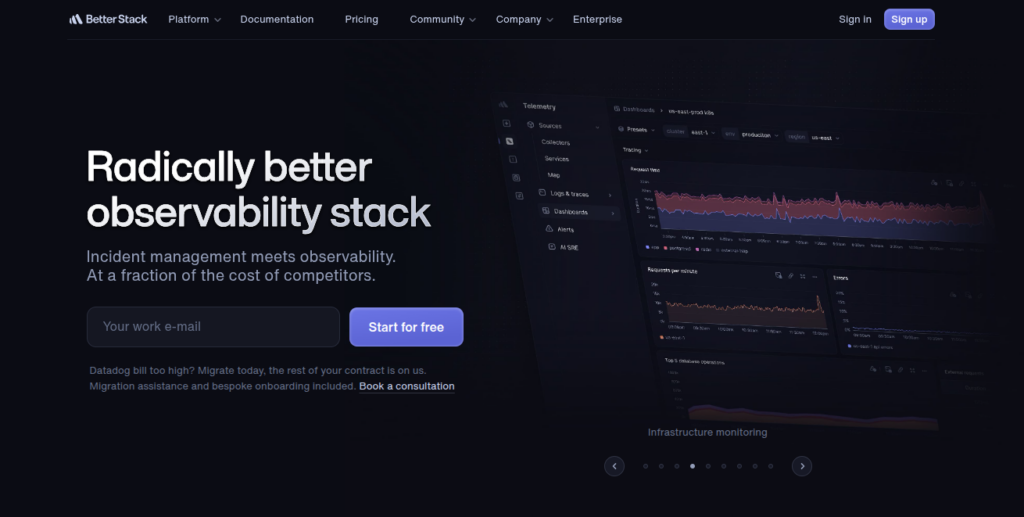 Better Stack - Uptime monitoring