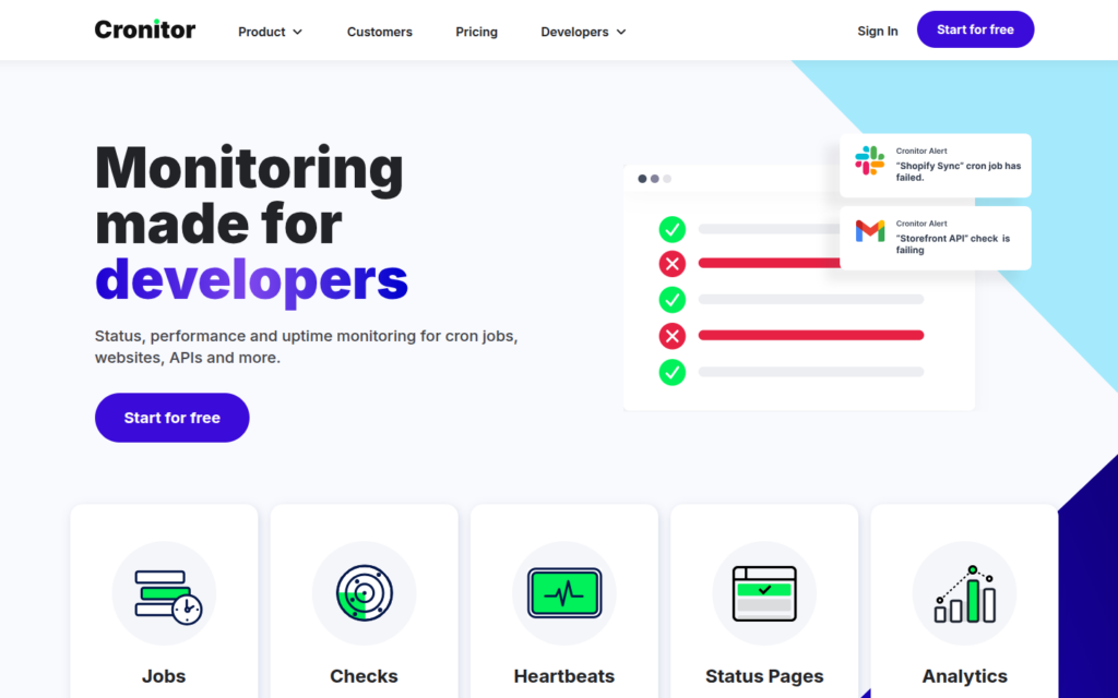 Cronitor - Uptime monitoring