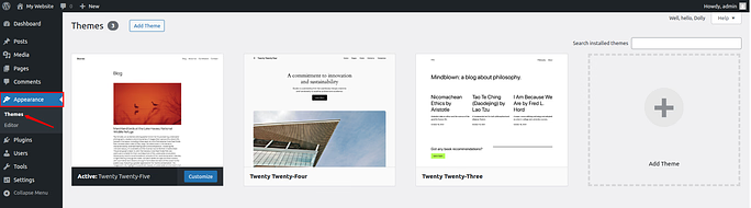 themes - WordPress permalinks