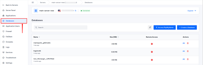 database - Laravel hosting