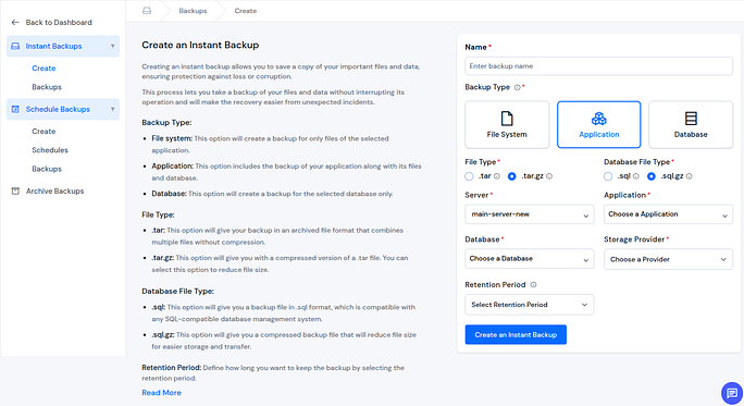 backups - Laravel hosting