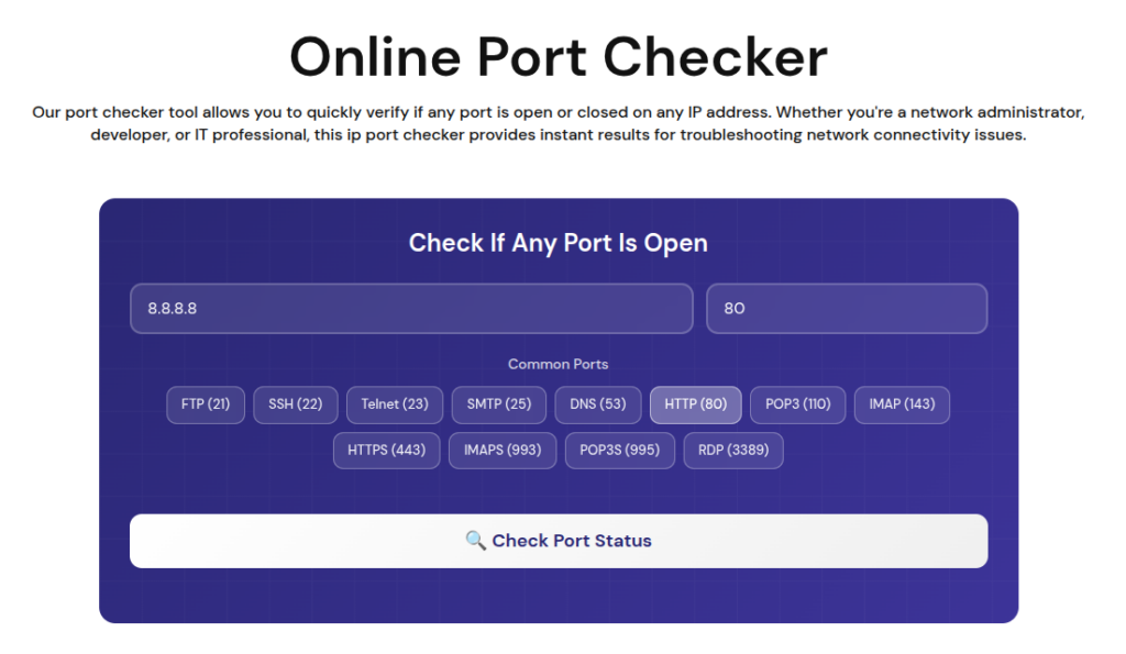 online port checker ServerAvatar - TCP ports on Linux