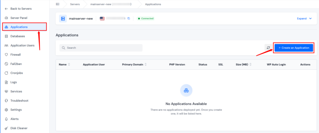 create n8n application