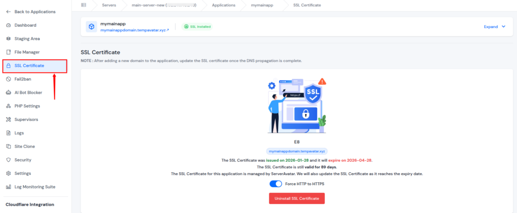 ssl certificate - WordPress site
