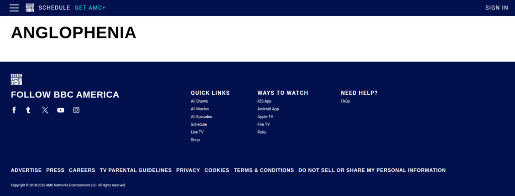 BBC America Blog - WordPress blog examples