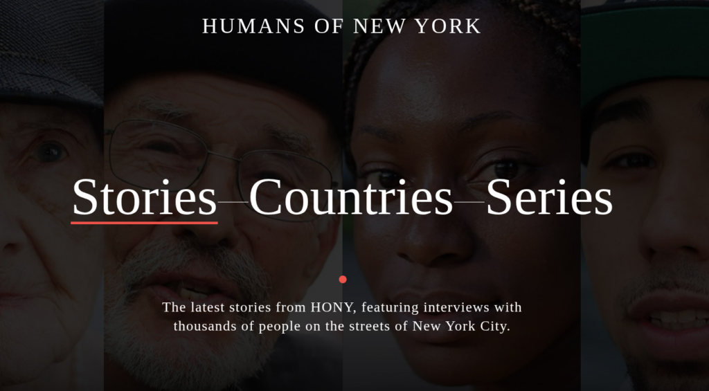 Humans of New York - WordPress blog examples