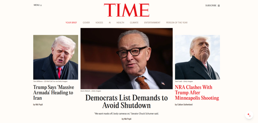 TIME - WordPress blog examples