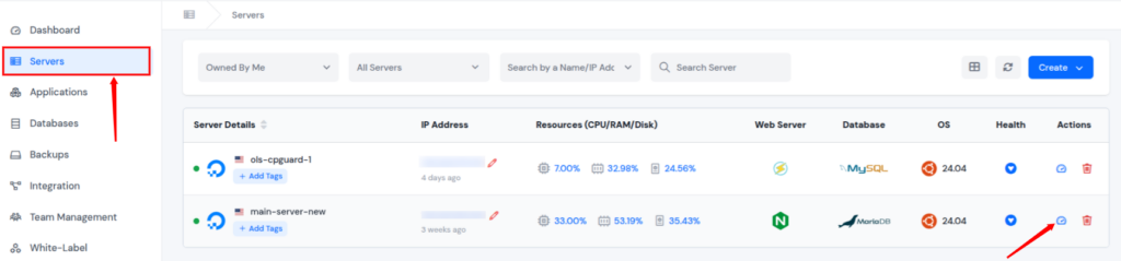 server dashboard - Website Not Secure